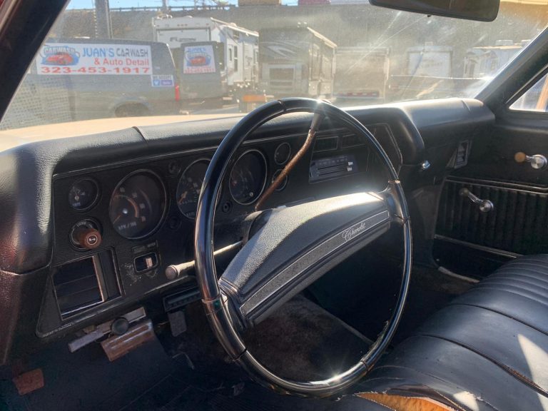 Original interior 1972 El Camino SS with classic dashboard