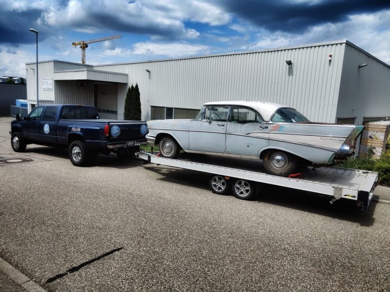 Chevrolet Bel Air 1957 Seitenansicht - klassische Tri-Five Silhouette